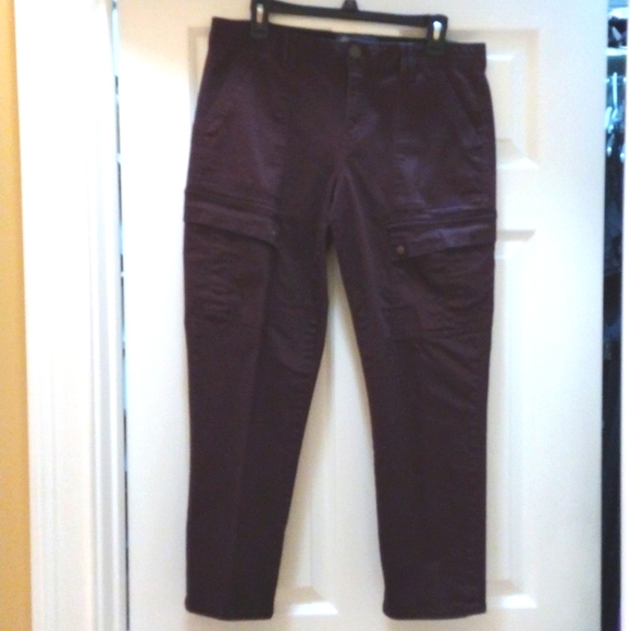 Democracy ab solutions Cabernet colored cropped utility pant - Picture 3 of 8